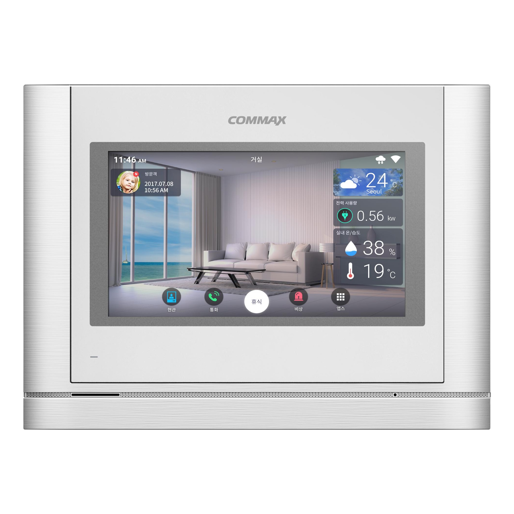 Commax CIOT-700M Монитор IP видеодомофона, цвет Светло-Серебристый