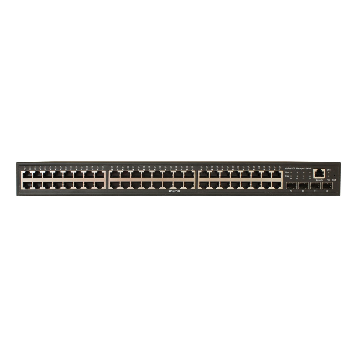 OSNOVO SW-74804/L SW-74804/L Управляемый (L2+) коммутатор Gigabit Ethernet на 48 RJ45 + 4 x GE SFP порта
