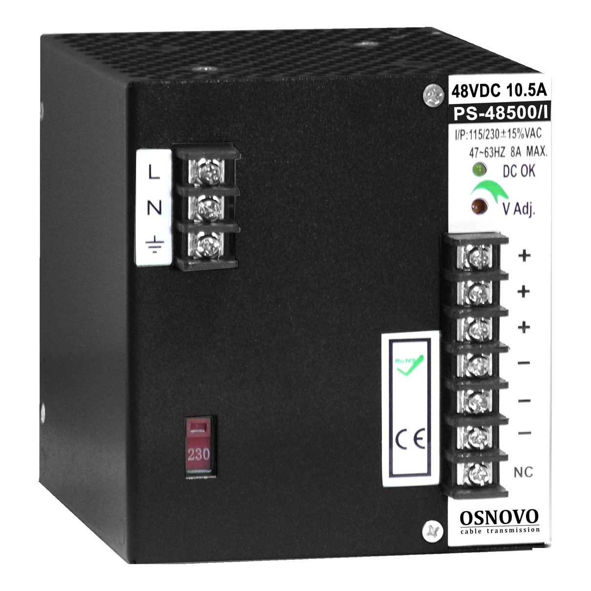 OSNOVO PS-48500/I Промышленный блок питания DC48V, 10.5A (500W)